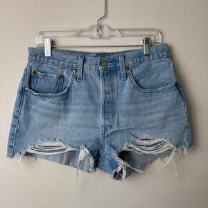 Levi's Premium 100% Cotton 501 Women's Jean High Rise Shorts Size 30